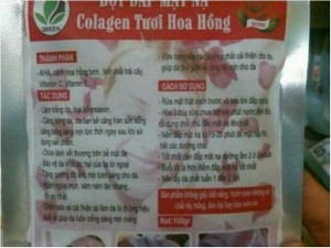 Mặt nạ colagen hoa hồng