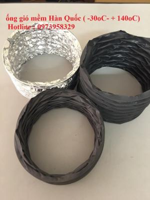 Ống gió mềm vải Hàn Quốc Tarpaulin, Fiber D75, D100, D125, D150, D175, D200, D250, D300... D450, D500