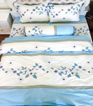 Bộ chăn ga gối cotton Hàn Quốc Julia 246 (bộ có vỏ chăn)