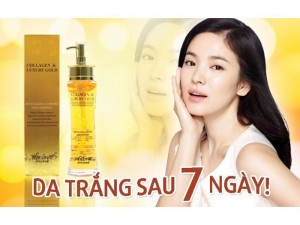 Tinh chất trắng da Collagen Luxury Gold 3W Clinic Hàn Quốc