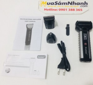 Kemei KM-1120 3 in1 với kiểu dáng sang trọng, lịch lãm cùng thiết kế chuyên dụng dễ dàng sử dụng. Bộ sản phẩm còn kèm chổi vệ sinh giúp bạn vệ sinh sản phẩm dễ dàng hơn.