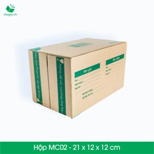MC02 - Size 21x12x12 cm- Hộp Carton đóng gói gửi hàng thu hộ COD