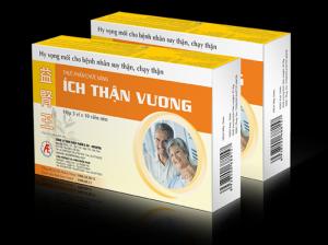 Ích thận vương hỗ trợ cải thiện sức khỏe cho người bị suy thận, người phải chạy thận. Hộp 30 viên, giá bán: 215.000đ/ hộp. Liên hệ: 0932 292 136 để được giao hàng tận nơi trên toàn quốc