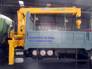 Bán Xe Tải 9 Tấn 2 Cầu Gắn Cẩu 5 Tấn - Dongfeng Trường Giang - Soosan Scs513
