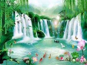 Tranh gạch phong thủy hiện đại