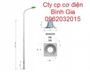 Cột thép bát giác liền cần đơn