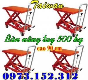 Xe nâng mặt bàn 500 kg nâng cao nhất 90 phân giá tốt