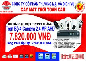 Bộ 4 camera VDT-270NA 2.4 và đầu ghi 4 cổng VDT-2700