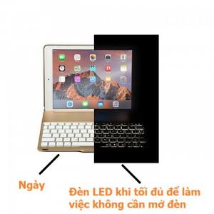 Bàn phím iPad Pro 10.5 Bluetooth kiêm ốp lưng F105 tích hợp đèn LED