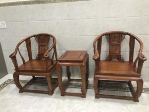 Bộ bàn ghế minh 3 món gỗ hương-BBG688