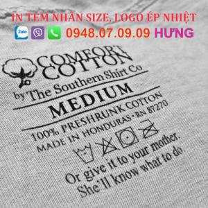 Tem ép nhiệt logo, nhãn mác quần áo !!!