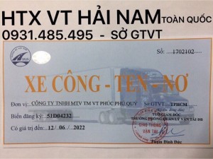 Cấp phù hiệu xe tải, xe đầu kéo