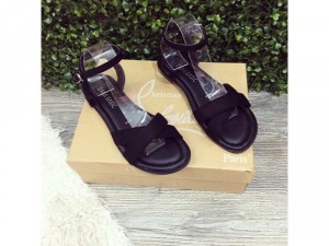 Giày sandal chéo Nữ đen