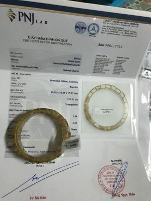 Vòng tay thạch anh tóc vàng