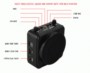 Máy Trợ Giảng 5 trong 1 Aker Mr-2500W, Kết Nối Bluetooth - MSN181297