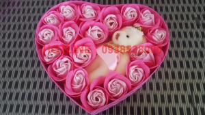 Hoa Hồng Trái Tim Có Gấu
