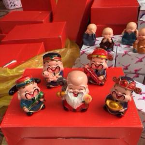 Bộ Tượng 5 Ông Phúc - Lộc -Thọ - Tài - Hỷ (Kèm Đế)
