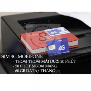 Sim 4G Mobifone Thoại Miễn Phí + 60Gb Data