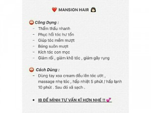 Ủ tóc Mansion Hair