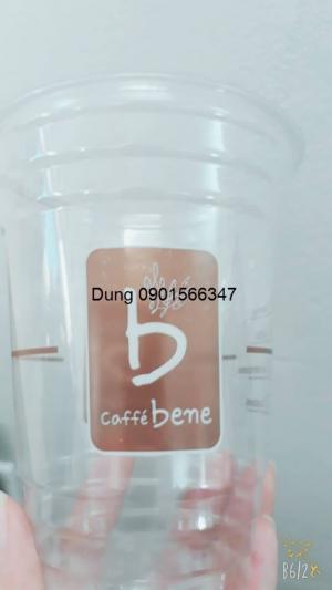 Ly trà sữa in logo MiMi 2 màu