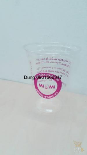 Ly trà sữa in logo MiMi 2 màu