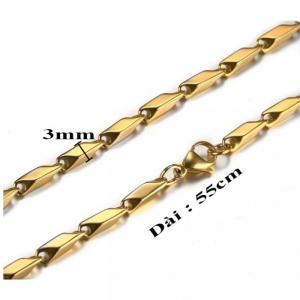 Dây chuyền inox nam kiểu hỏa tiển 3mm mạ vàng - DN043