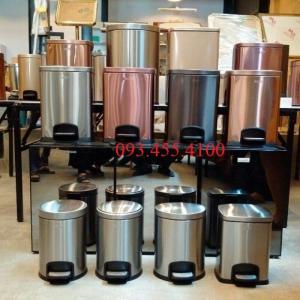 Thùng rác inox đạp chân - Thùng rác inox hà nội giá rẻ