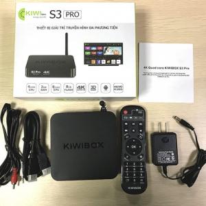 Trọn bộ sản phẩm Kiwibox S3 Pro:
Kiwibox S3 Pro, Dây AV, HDMI, Bộ nguồn, Remote, Tờ hướng dẫn.