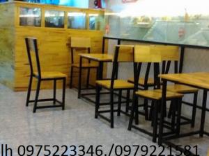 Bộ bàn ghế gỗ nhà hàng giá siêu rẻ