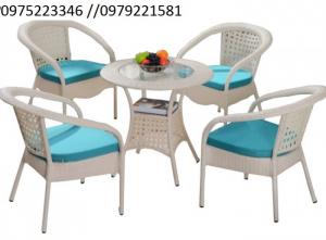 Bàn ghế nhựa giã mây giá bán tại nơi sản xuất