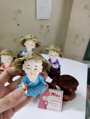 Bộ Tượng Cầm Kỳ Thi Hoạ Mũ Rơm