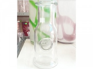 Chai thủy tinh ống tròn lùn nho