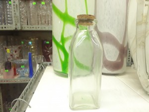Chai thủy tinh vuông nút bần 350ml