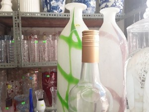 Chai thủy tinh tròn vodka 750ml