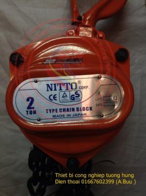 Pa lăng xích kéo tay Nitto 20VP5 2 tấn x 3m.palang xích kéo tay nitto 2 tấn 3 mét ,palang nitto 2 tấn 3 mét