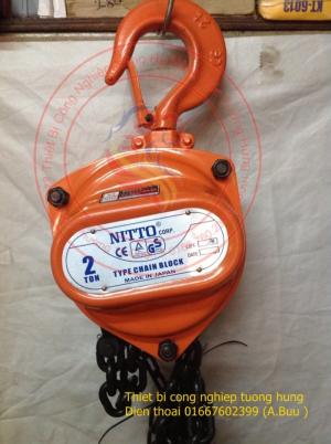 Pa lăng xích kéo tay Nitto 20VP5 2 tấn x 3m.palang xích kéo tay nitto 2 tấn 3 mét ,palang nitto 2 tấn 3 mét