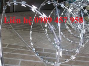 Dây kẽm gai, dây thép gai hình dao, nhận thi công và lắp đặt tại công trình