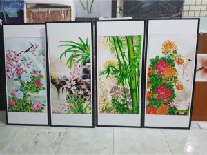 Tranh bộ 4 bức tứ quý DH2618A (kích thước 120x80cm)