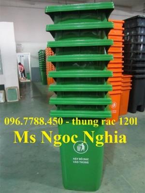 Bán thùng rác nhựa 120 lít xanh lá giá rẻ toàn quốc