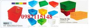 bán thùng nhựa công nghiệp HS012