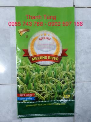 Bao pp dệt, bao bì gạo 50kg ghép màng OPP giá cạnh tranh