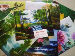 Thành phẩm in tranh canvas mực nước tại In Kỹ Thuật Số