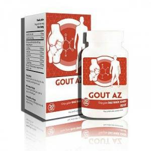 TPCN Gout AZ với thành phần thảo dược giúp giảm nhanh các triệu chứng khó chịu do bệnh Gout gây ra. Giúp giảm các cơn đau cấp, làm tan hạt tophi... Hộp 30 viên, giá 260.000đ.. Đến hết 30/12/2017, Khuyến mai đặc biệt dành cho khách hàng khi đổi 05 vỏ lọ sản phẩm lấy 01 lọ sản phẩm.