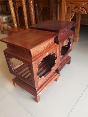Đôn gỗ hương lồng đèn 60x38cm-DG002