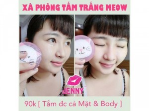 Xà phòng meow meow được làm từ thiên nhiên. tắm được cả body và mặt luôn nha nó làm cho trắng da nha