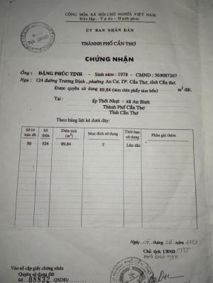 Bán Nền Hẻm Tổ 11 Đ.Nguyễn Văn Linh, P.An Khánh, Q. Ninh Kiều