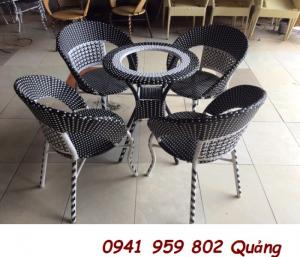Bàn ghế cafe - mây nhựa giá rẻ