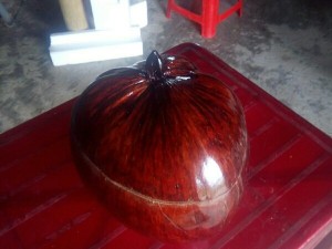 Vỏ bình trà bằng trái dừa