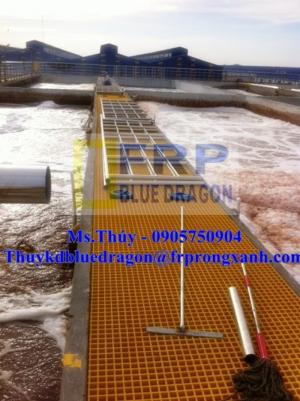 Sàn sợi thủy tinh frp grating cách điện chống cháy, kháng hóa chất