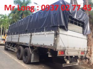 xe tải HINO FL thùng ngắn , xe HINO 3 chân thùng mui bạt , xe tải HINO 15 tấn đóng thùng mui bạt bửng nhôm , xe HINO FL8JTSA mui bạt bửng nhôm , giảm giá xe HINO 15 tấn